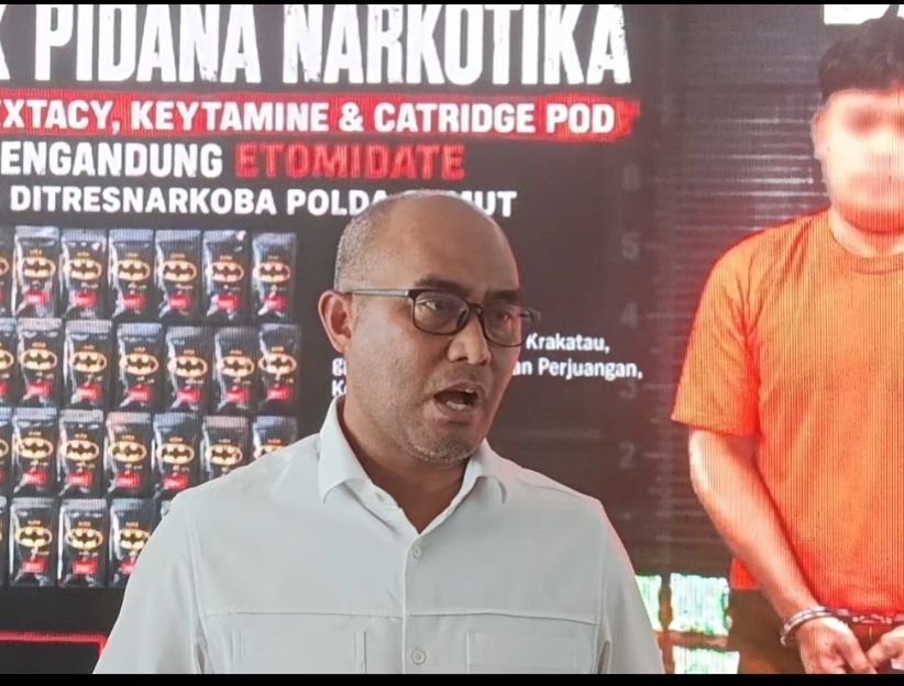 Polda Sumut Gerebek Rumah Bandar Narkoba, Ribuan Butir Pill Ekstasi dan Vape Getar Diamankan