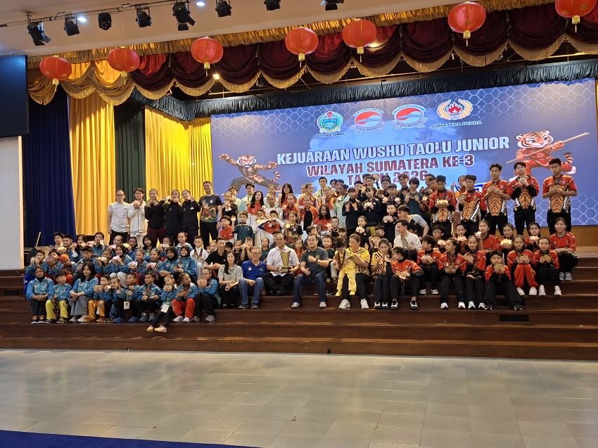 Sumut Juara Umum Kejuaraan Wushu Taolu Junior Sumatera 2026