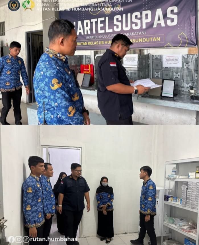 Tim Kanwil Ditjen Pemasyarakatan Sumatera Utara Monitoring Penertiban Fasilitas Rutan Humbang Hasundutan