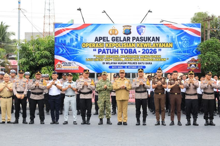 Operasi Patuh Toba Dimulai di Wilkum Polres Batu Bara , Bupati Batu Bara Pimpin Apel  Operasi Patuh Toba 2026, Wujudkan Lalu Lintas Aman dan Berkesela