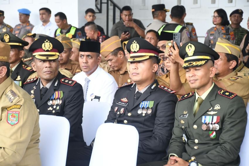 Kapolres Batu Bara Hadiri Upacara HUT ke-81 TNI di Kabupaten Asahan