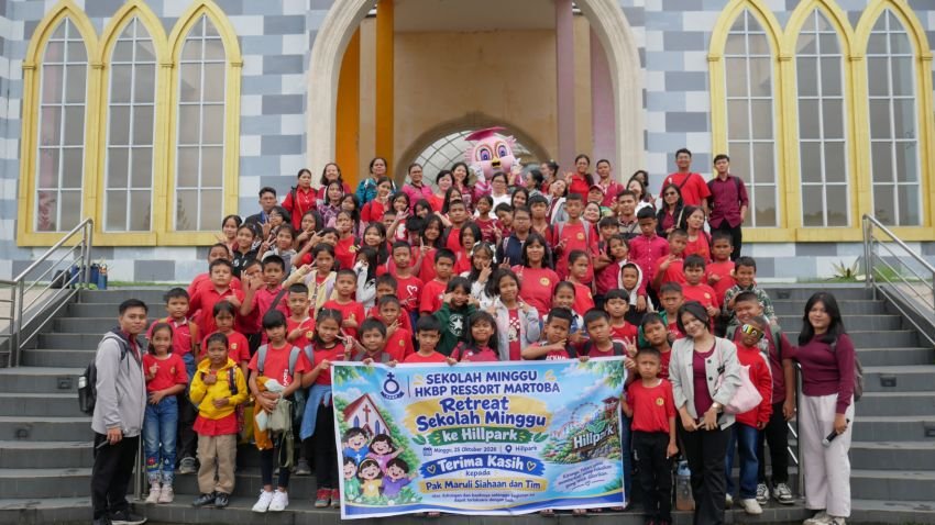 Maruli Siahaan Dukung Wisata Rohani 100 Anak Sekolah Minggu HKBP Eben Ezer Ressort Martoba ke Hill Park Sibolangit