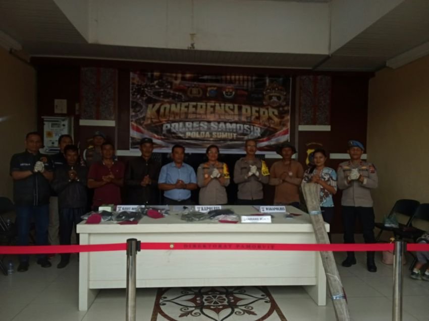 Kapolres Samosir: Enam Tersangka Pencurian Ternak Ditangkap, Dua Kerbau Dikembalikan ke Pemilik
