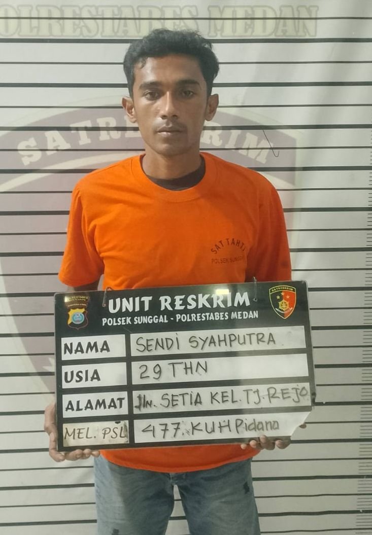 Polsek Sunggal Amankan Pria Terlibat Maling Motor : Pelaku Dapat Bagian Rp 800 Ribu