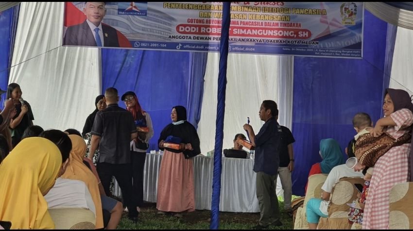 Anggota DPRD Medan Dodi Simangunsong Gelar Wasbang Sembari Serap Aspirasi Warga Harjosari I