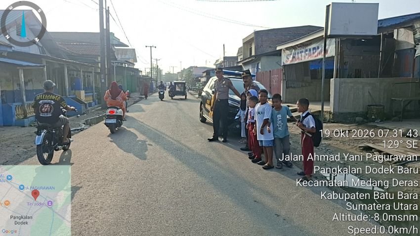 Polres Batu Bara Gelar Strong Point Pagi, Lancarkan Arus Lalu Lintas dan Amankan Aktivitas Masyarakat