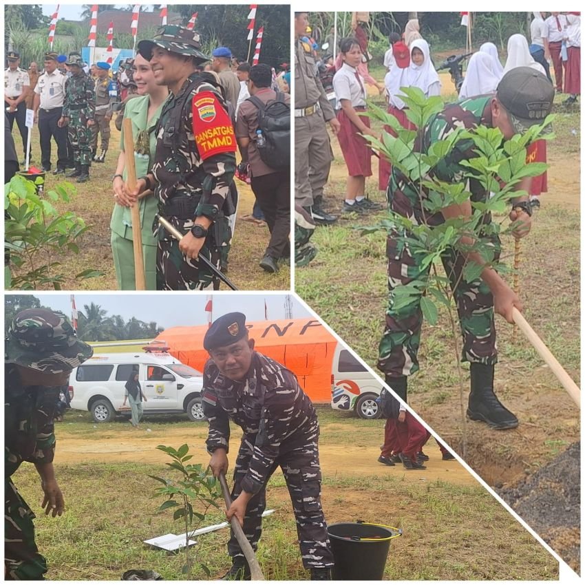 Dansatgas TMMD Letkol Kav. Hanung Kaptiaji Tanam Pohon "Titipkan Harapan dan Teduh untuk Anak-Anak Masa Depan"