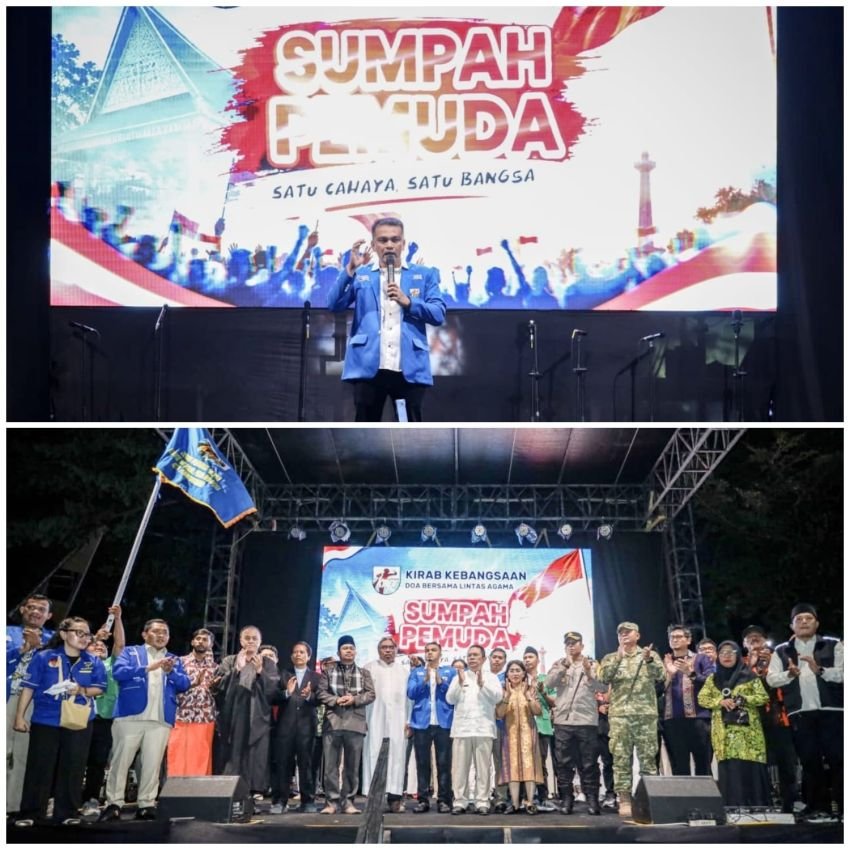 Peringati Hari Sumpah Pemuda ke- 98 Tahun, DPD KNPI Pematangsiantar Gelar Kirab Kebangsaan Dan Doa Lintas Agama