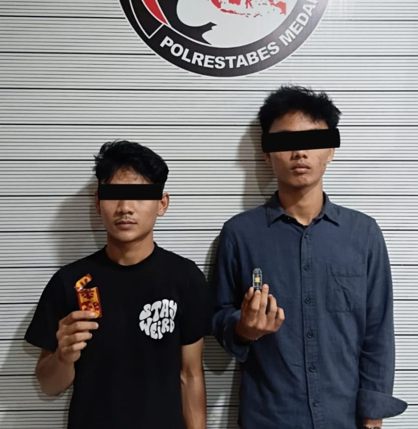 Lagi Nunggu Pembeli, Dua Pengedar Pod Getar Disergap Polrestabes Medan : Pelaku Juga Jual Pil XTC