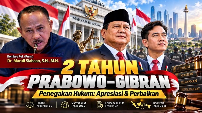 Dua Tahun Pemerintahan Prabowo-Gibran, Perkuat Penegakan Hukum Berkeadilan dan Berpihak Pada Rakyat