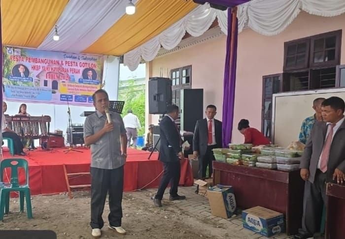 Maruli Siahaan Dukung Pesta Gotilon dan Pembangunan HKBP Yuki Hamparan Perak