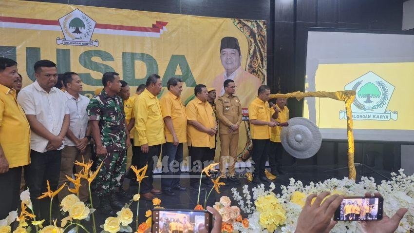 Musda IV Golkar Labusel di Grand Suma Berjalan Lancar, Bupati Fery Tegaskan Dukungan untuk Romadhon Nasution