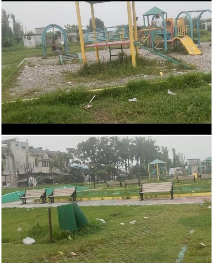 Taman Kolam Retensi di Martubung Amburadul Terkesan Tidak Diurus