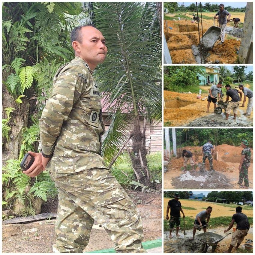Percepat Pengecoran MCK Lapangan Mutiara, Satgas TMMD ke-130 Kodim 0209/LB Wujudkan Fasilitas Umum bagi Warga
