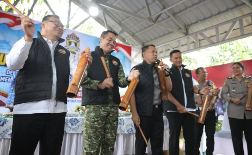 Paten !! Kapolrestabes Medan, TNI, Pemkab Bersama Masyarakat Deklarasi Jermal Tolak Narkoba