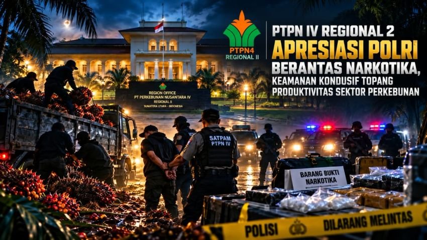 PTPN IV Regional 2 Apresiasi Polri Berantas Narkotika, Keamanan Kondusif Topang Produktivitas Sektor Perkebunan