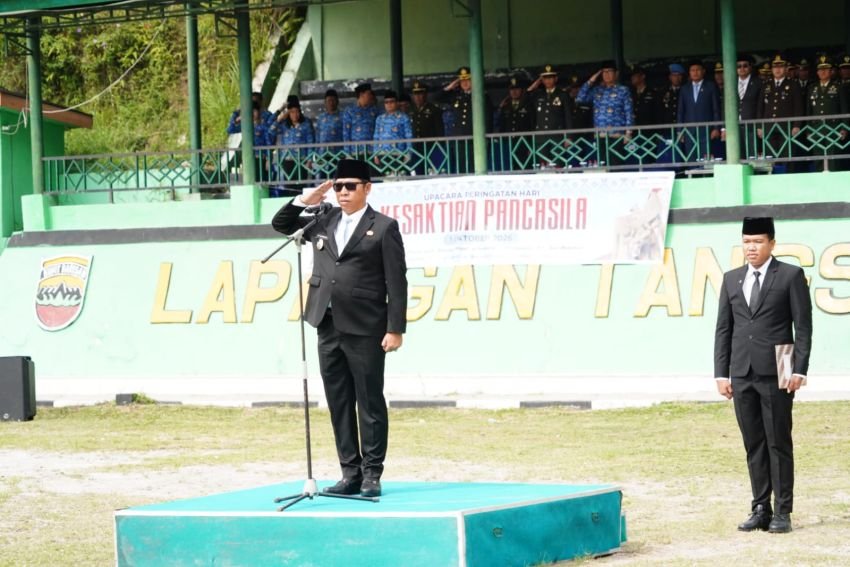JTP Pimpin Upacara Peringatan Hari Kesaktian Pancasila di Lapangan Tangsi Tarutung